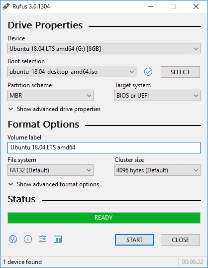 boot from usb using rufus