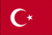 The national flag of Turkey.